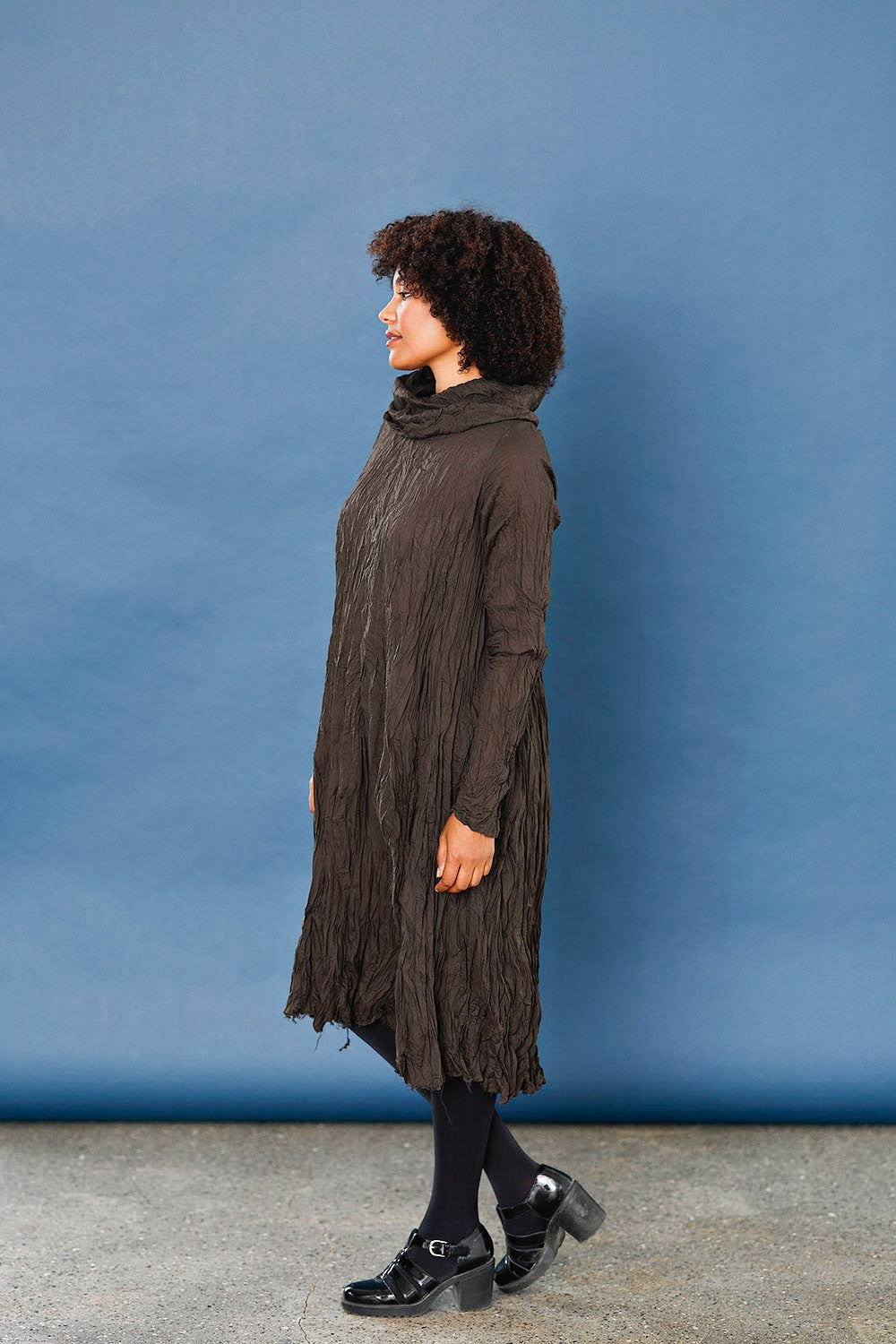 lichlieb-teak-privatsachen-brun-kjole-mcverdi-krøllet-bomuldskjole