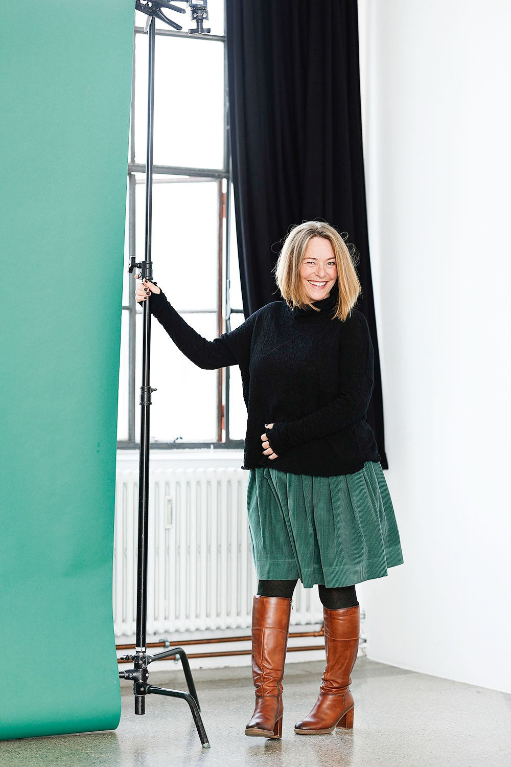 mc907e-green-grøn nederdel-skirt-mcverdi-fløjl-corduroy-4