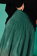 mc907e-green-grøn nederdel-skirt-mcverdi-fløjl-corduroy