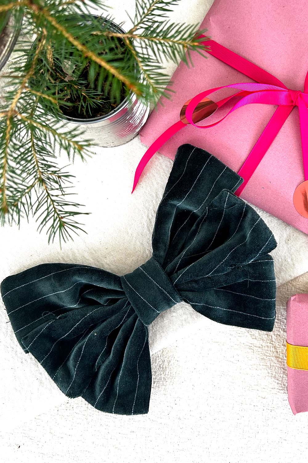 Mcverdi-sløjfe-accessories-velour-grøn