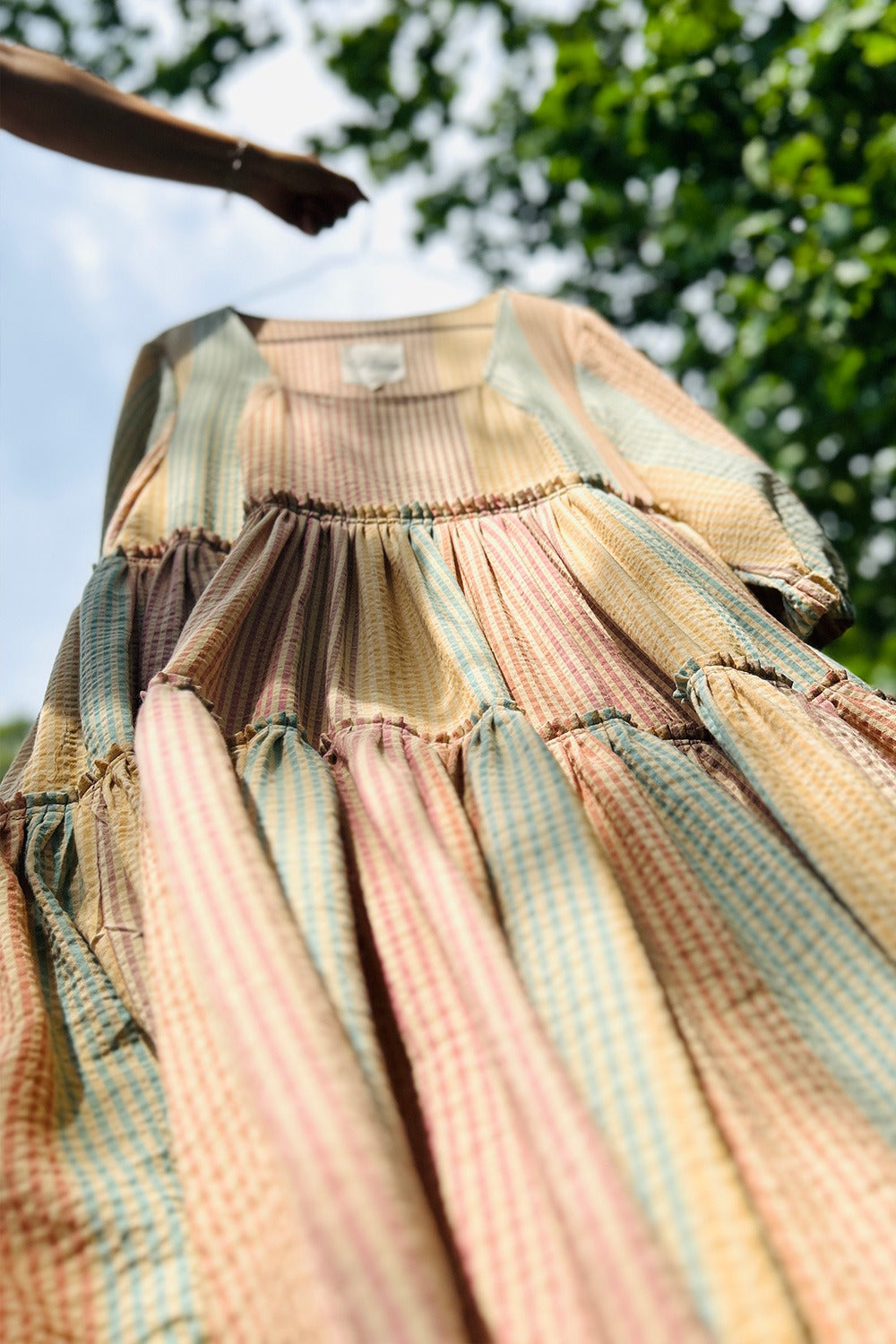 mc961c-multi stribet-kjole-sommerkjole-mcverdi-viscose