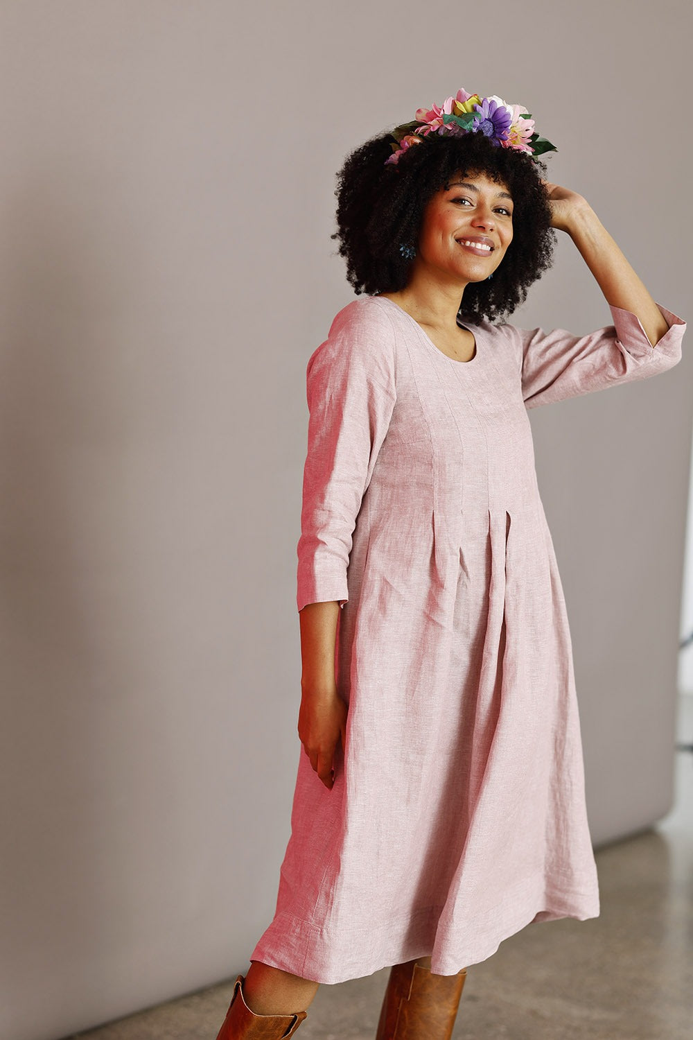 mc732e-ro25-mcverdi-kjole-dress-sommerkjole-summerkjole-hør-hørkjole-fitted-ss25-1