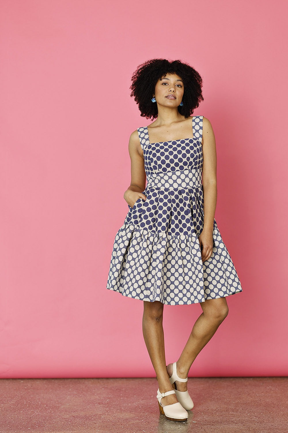 blue dot dress-september20-prikket kjole-mcverdi-sommerkjole