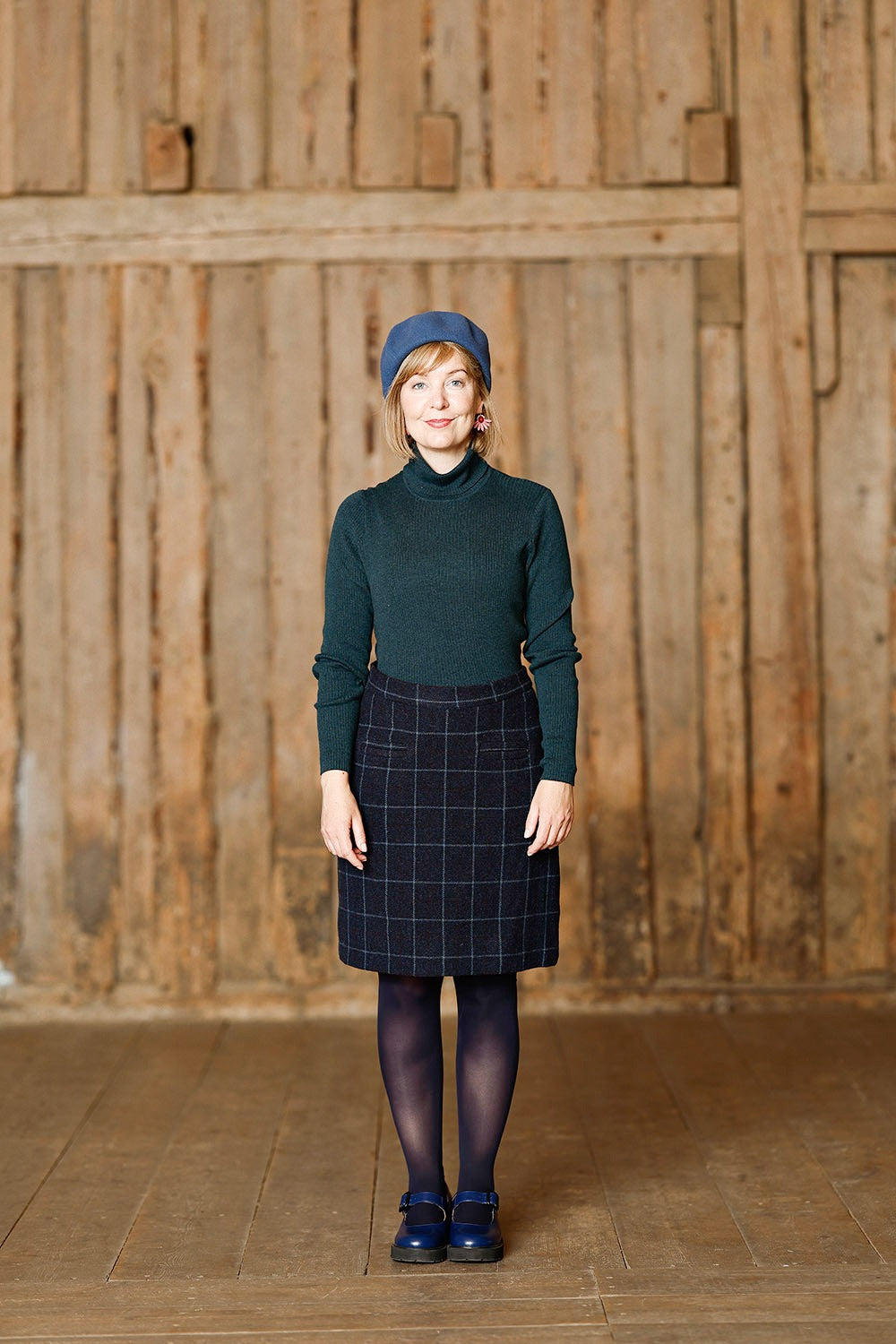 3-mc862c-blue-checkered-shetland wool-coat-mcverdi-uldnederdel-nederdel