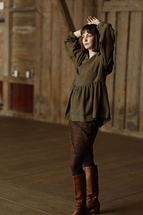 mc988a-blouse-curry-yellow-mcverdi-wool-checkered-blouse-4