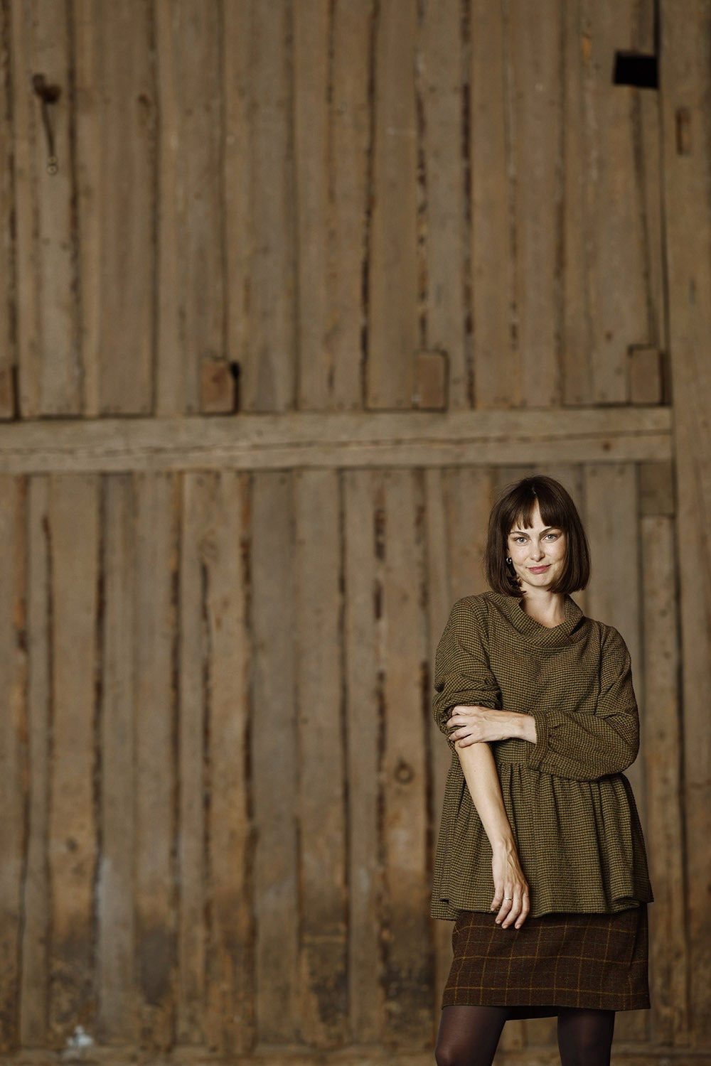 mc988a-blouse-curry-yellow-mcverdi-wool-checkered-blouse-7