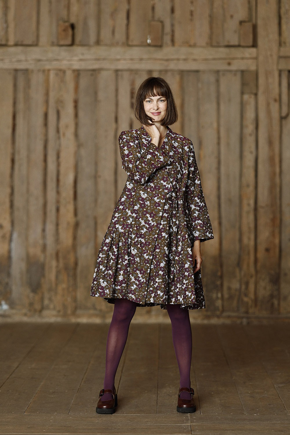 mc992c-jacquard-dress-slå-om-blomstret-kjole-mcverdi-6