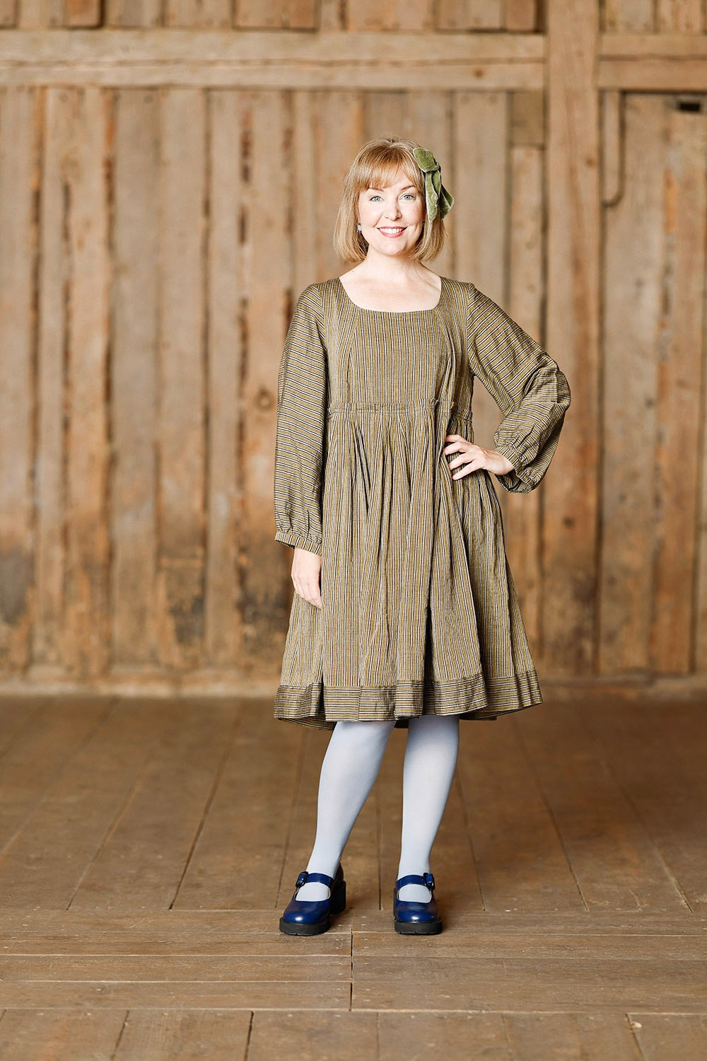 mc995a-brown-striped-linen-dress-mcverdi-hørkjole-2