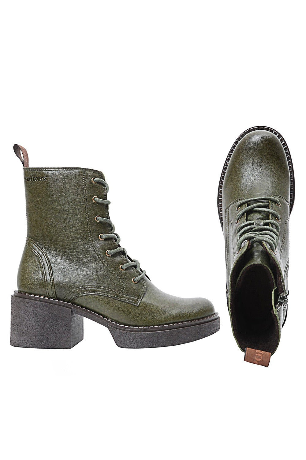 SELMA-støvle-høj-grøn-fra-ten-points