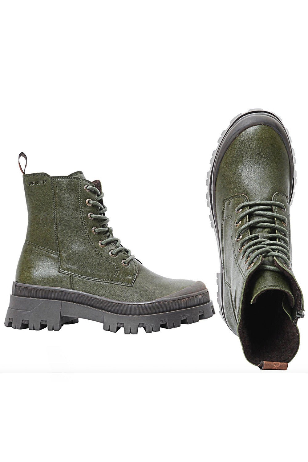ten-points-flad-støvle-grøn-60600-501-3
