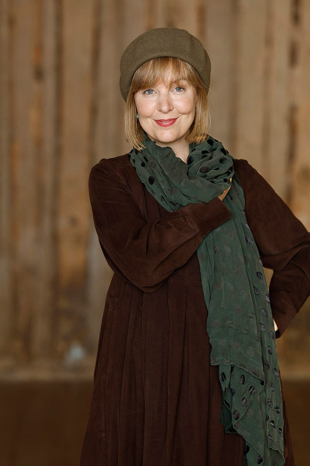 schnittapause-grøn-lorbeer-lilla-silkesjal-3