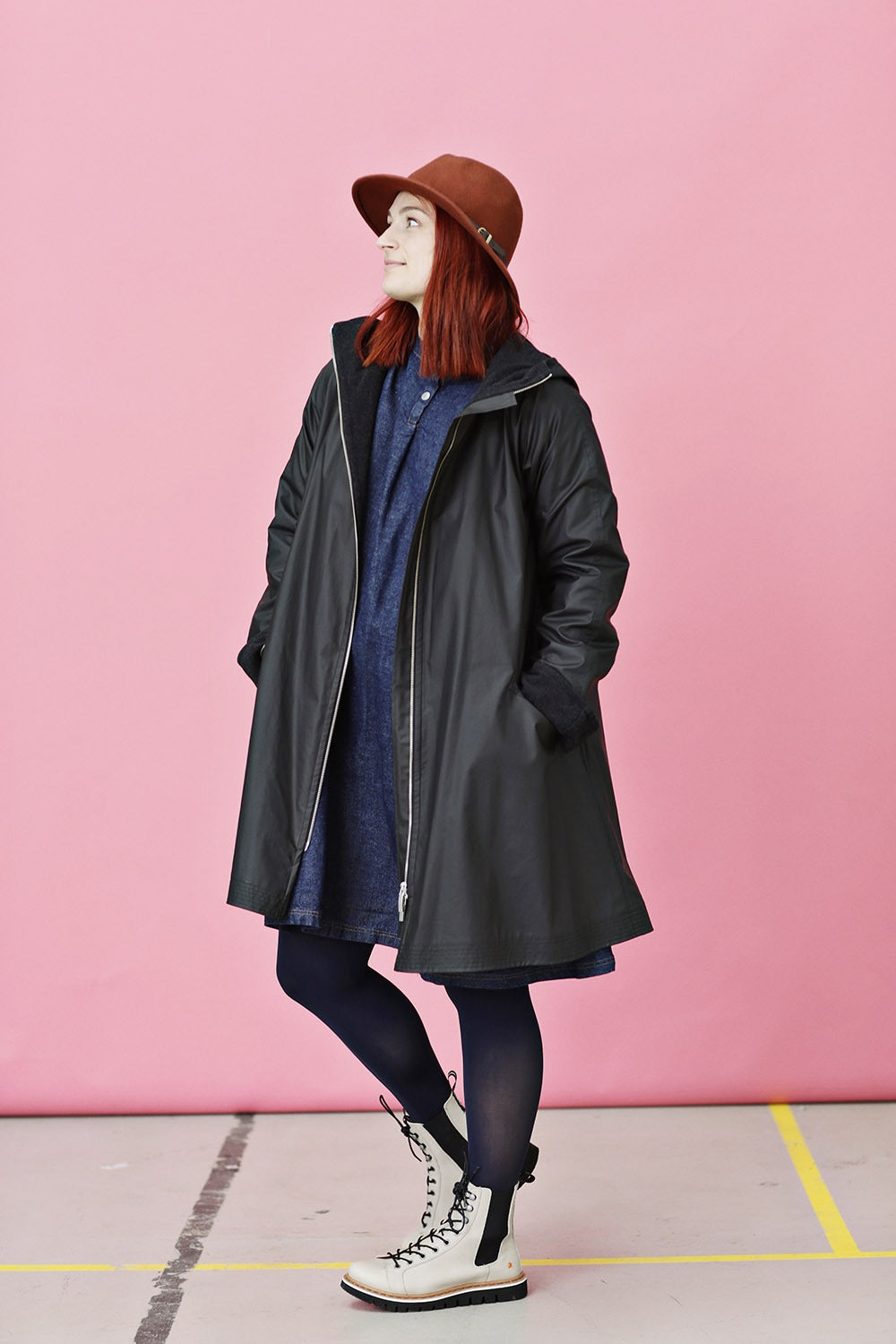 mcb-black-sort regnfrakke-varm-mcverdi-gummifrakke-5