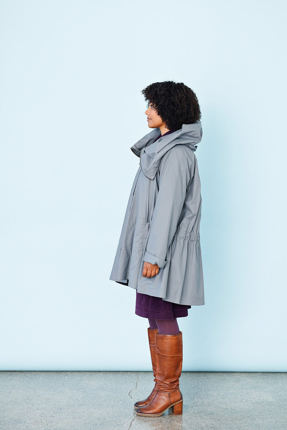 mcd-grey-gommy coat-mcverdi-vinterfrakke-uld-regnfrakke