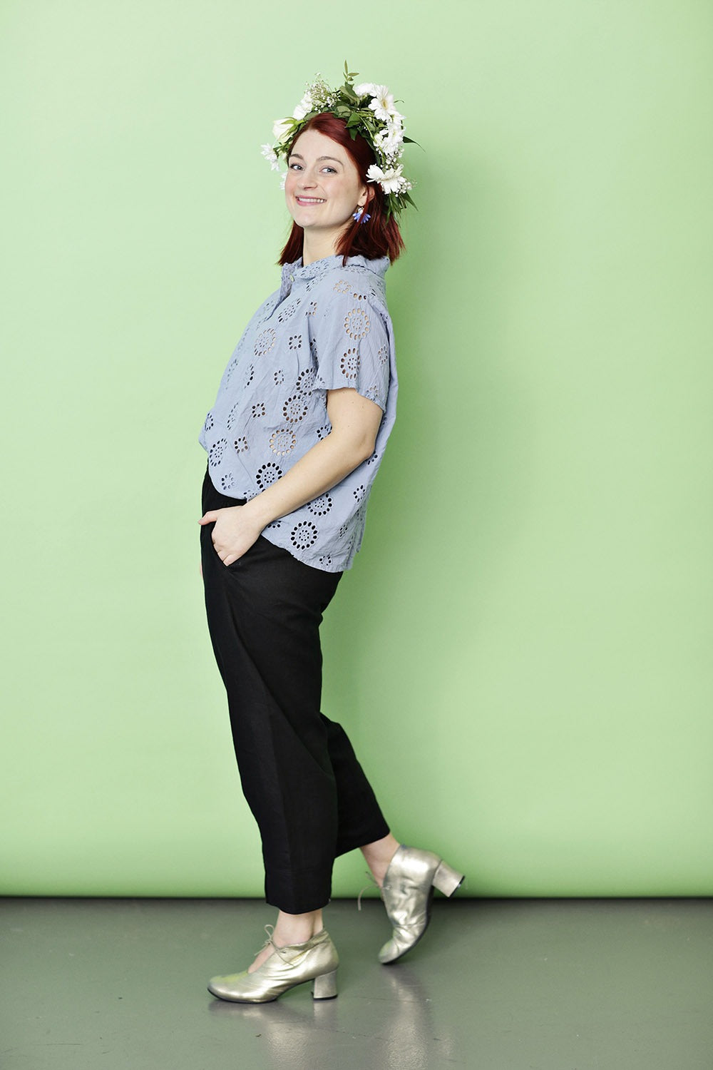 mc732h-ba-black linen trousers-sorte hørbukser-mcverdi-bukser-stumpebukser-capri trousers-4