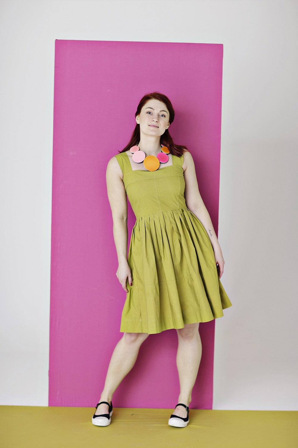 anna-lime-dress-grøn-kjole-september20-mcverdi-vintageinspired-organic-cotton-3