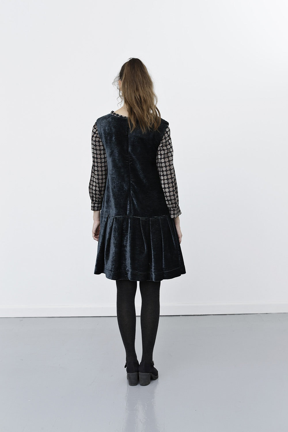 september20-julekjole-petrol blå-velvet dress-fløjlskjole-1