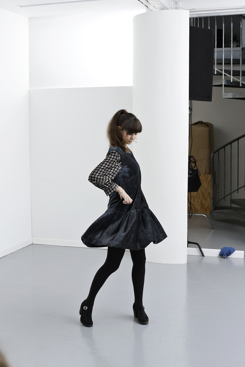 september20-julekjole-petrol blå-velvet dress-fløjlskjole-4