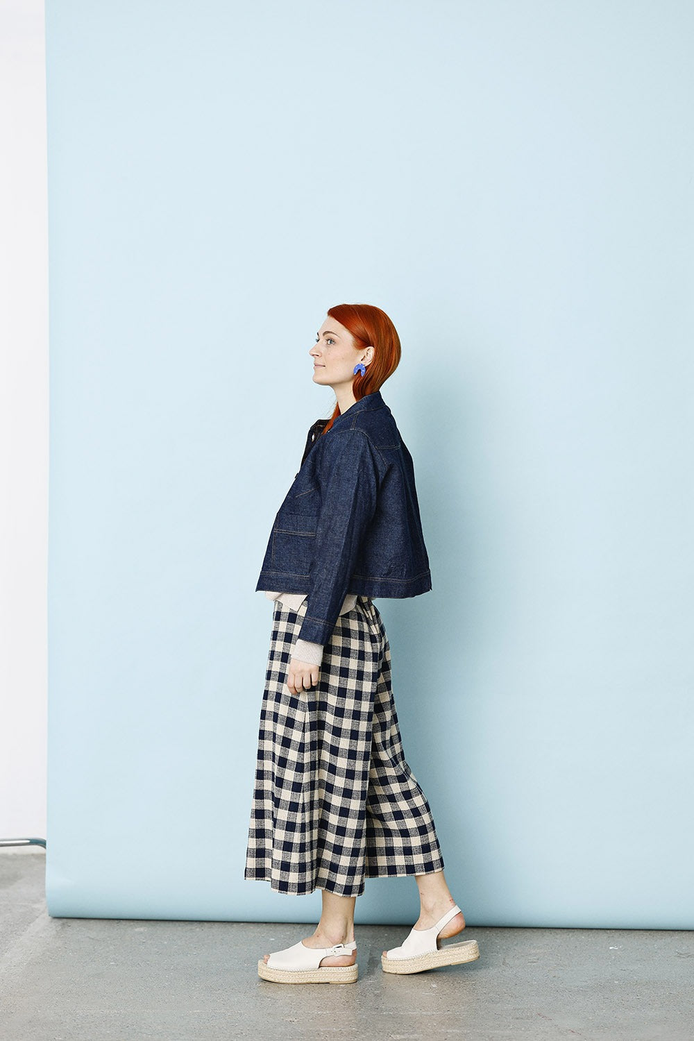 mc794a-bu-denim jacket-mcverdi-short jacket-organic cotton