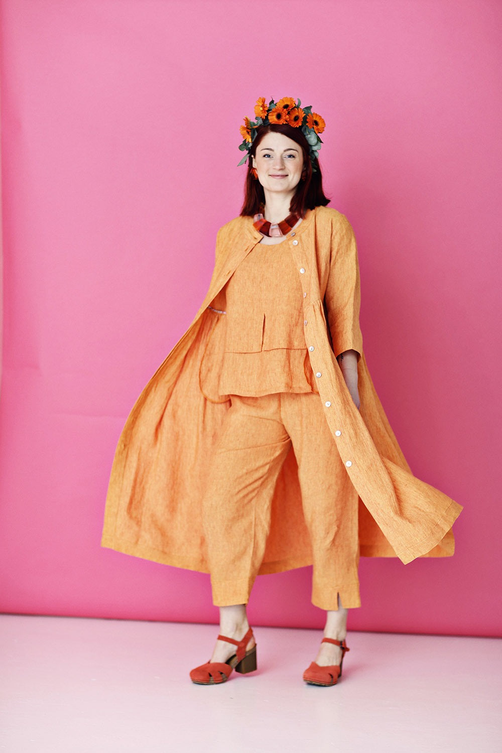 mc802d-so-solero-orange-linen-shirt-dress-orange-skjortekjole-hør-mcverdi-1