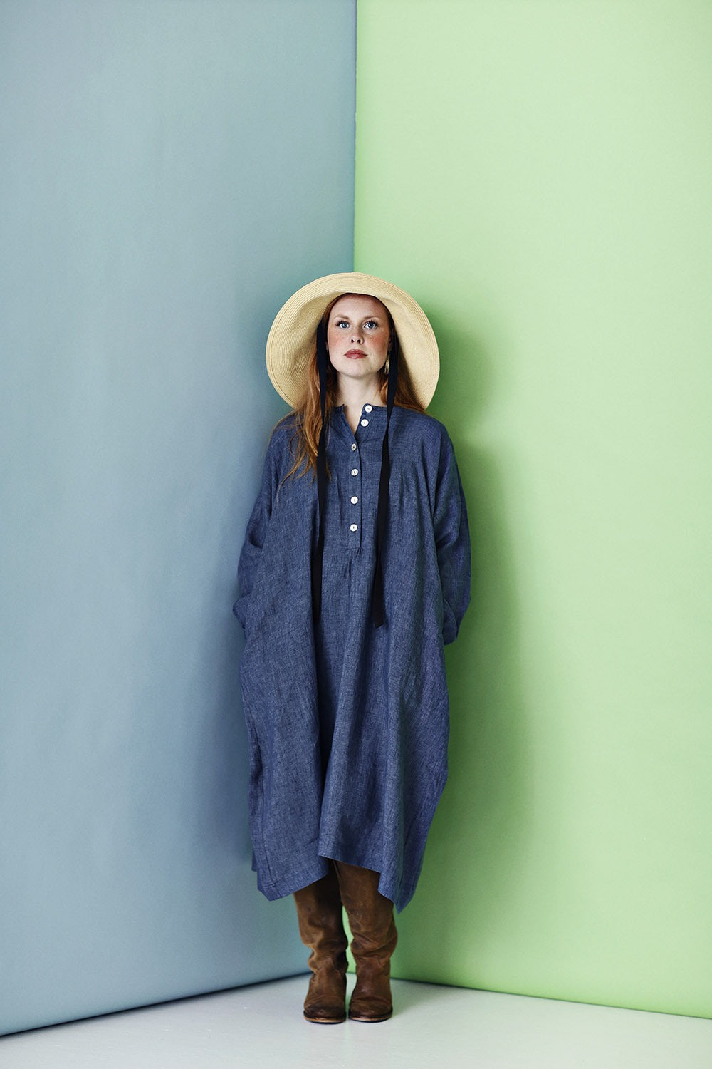 mc802g-db-denim-blue-long-loose-linen-dress-lang-løs-hør-kjole-mcverdi-5