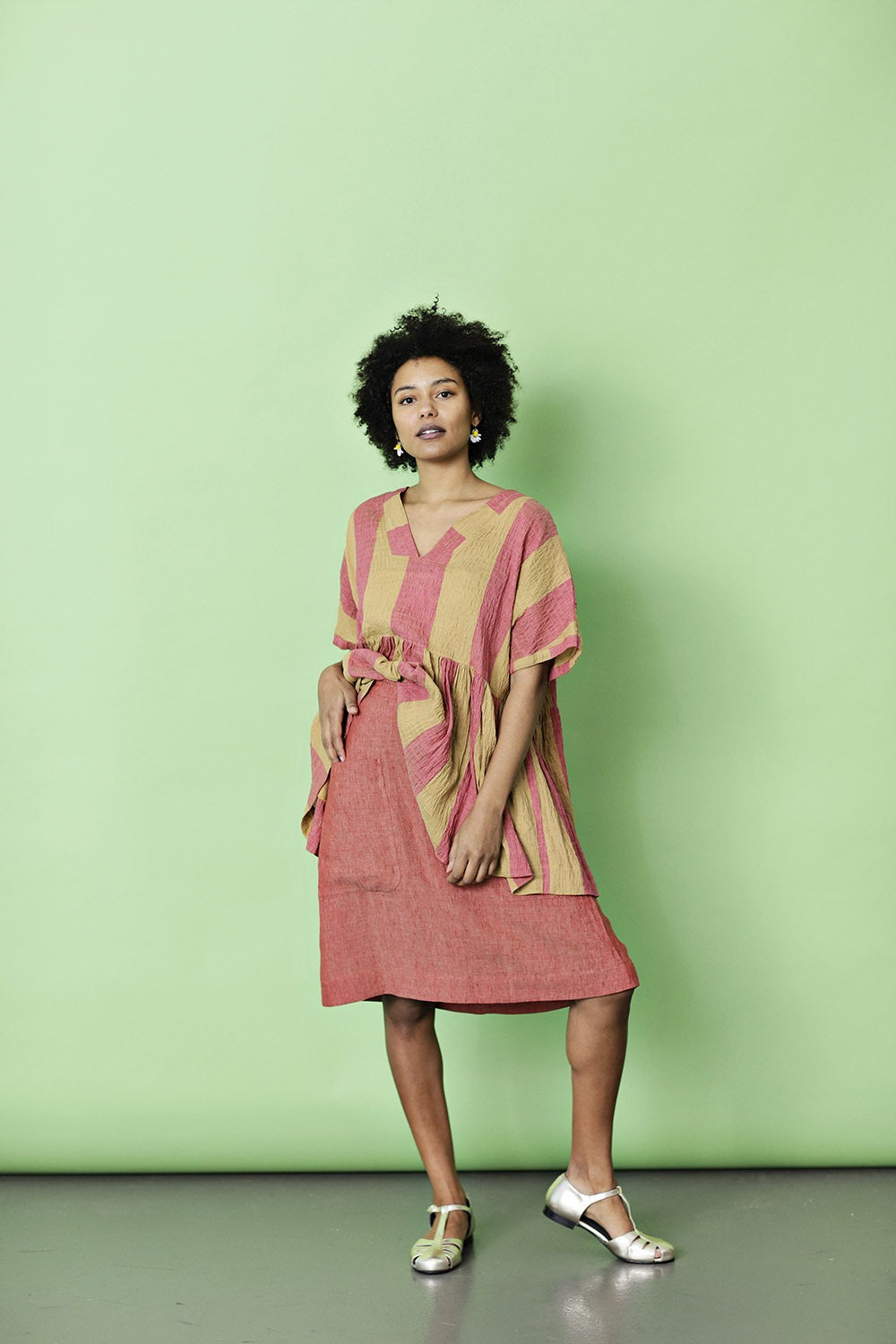 mc842i-red linen skirt-rød hørnederdel-mcverdi