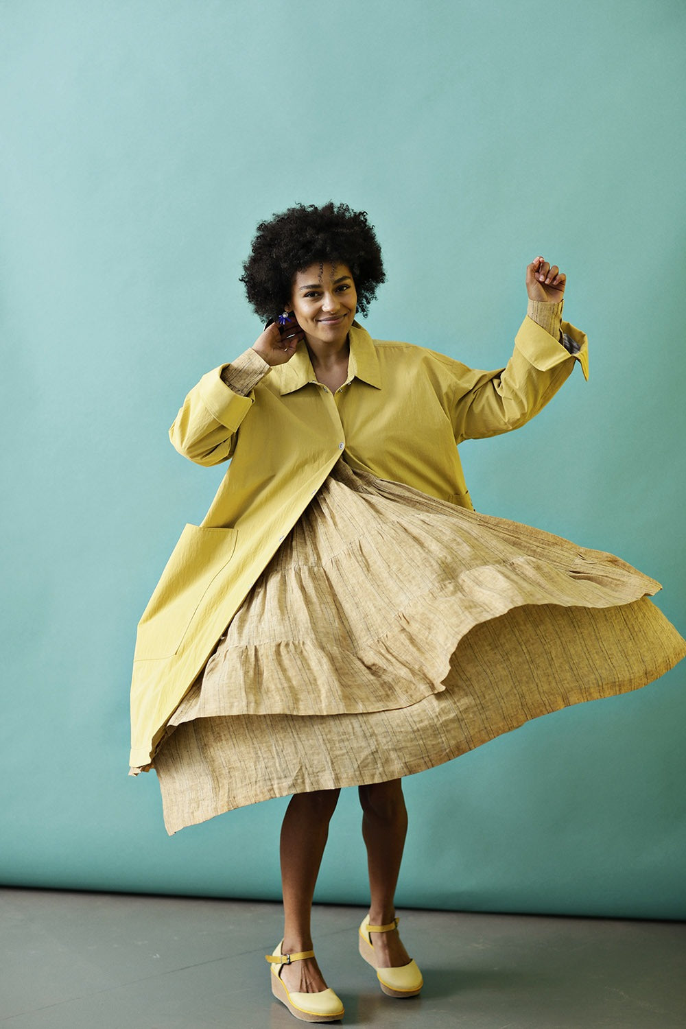 mc840d-yellow-gul frakke-oversize-sommerfrakke-mcverdi-coat-1