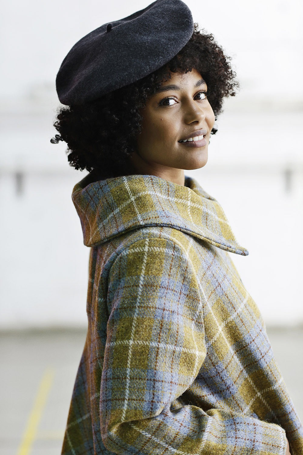 mc862a-multicolor-harris tweed coat for women-checkered-1