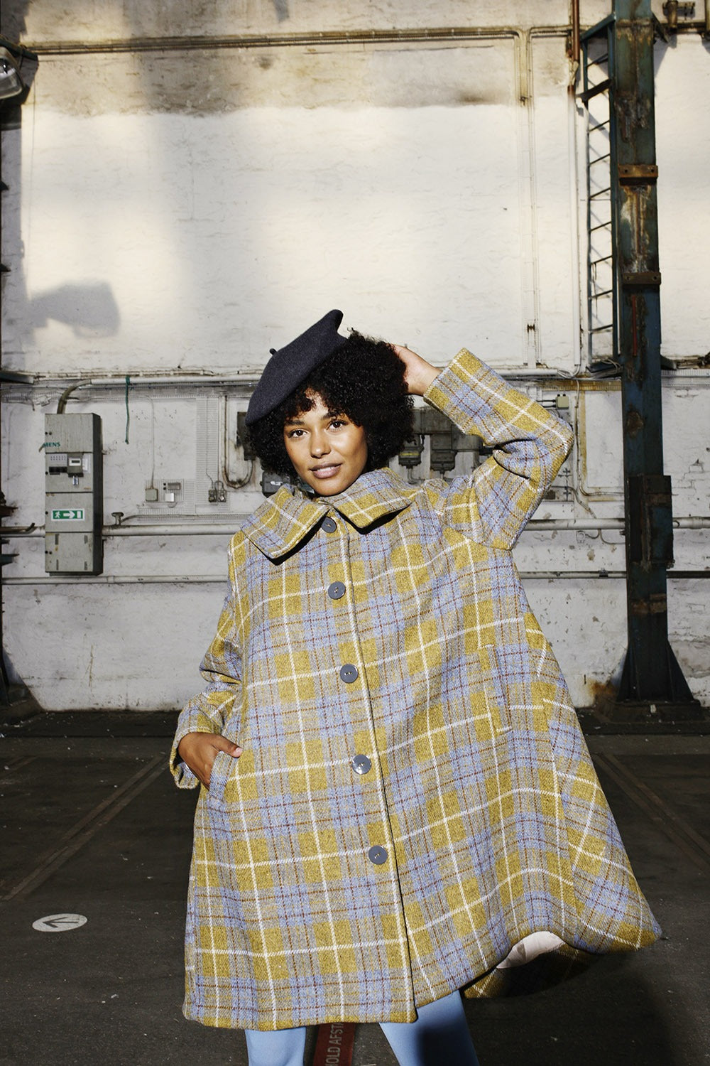 mc862a-multicolor-harris tweed coat for women-checkered-6