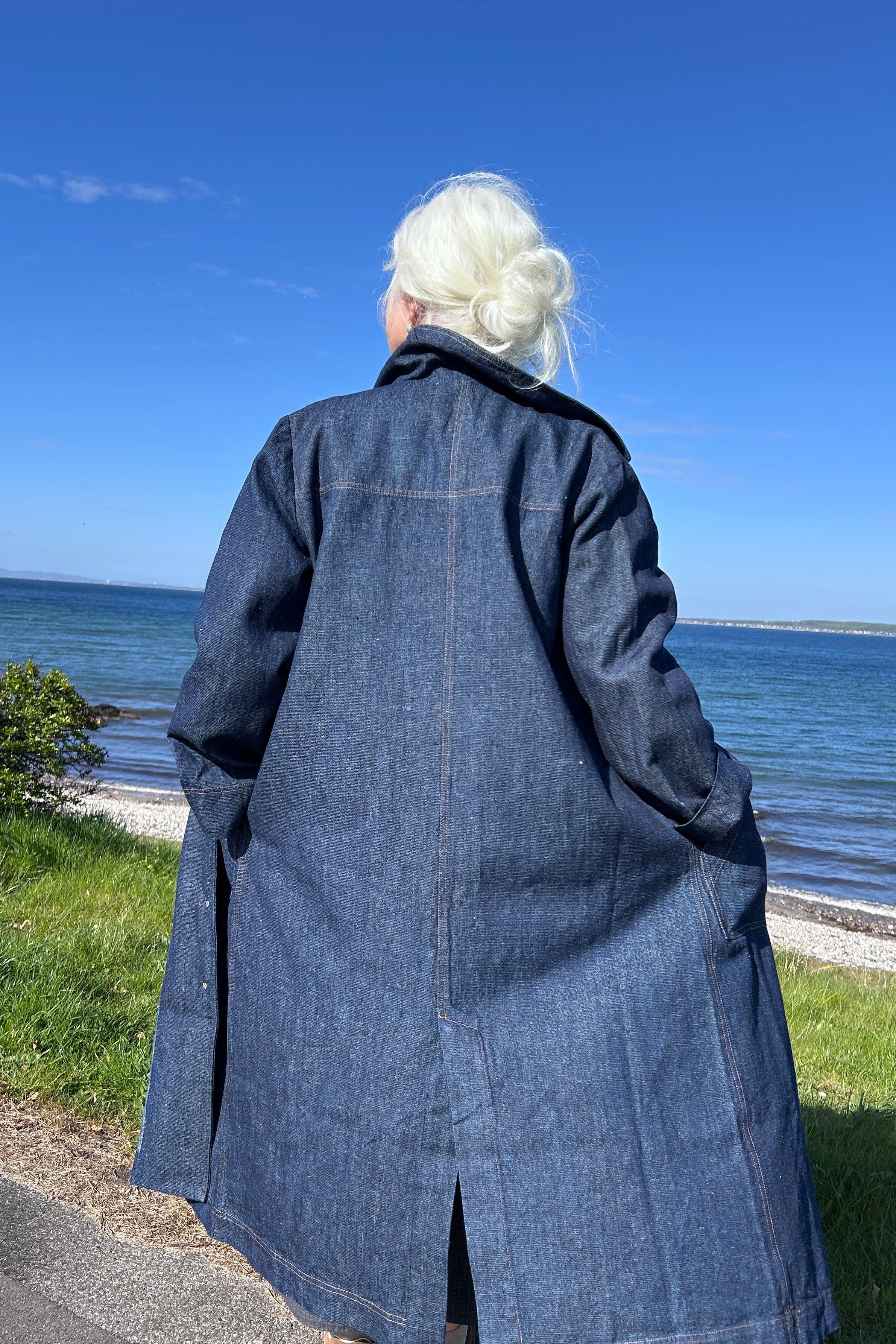 Frakke i denim