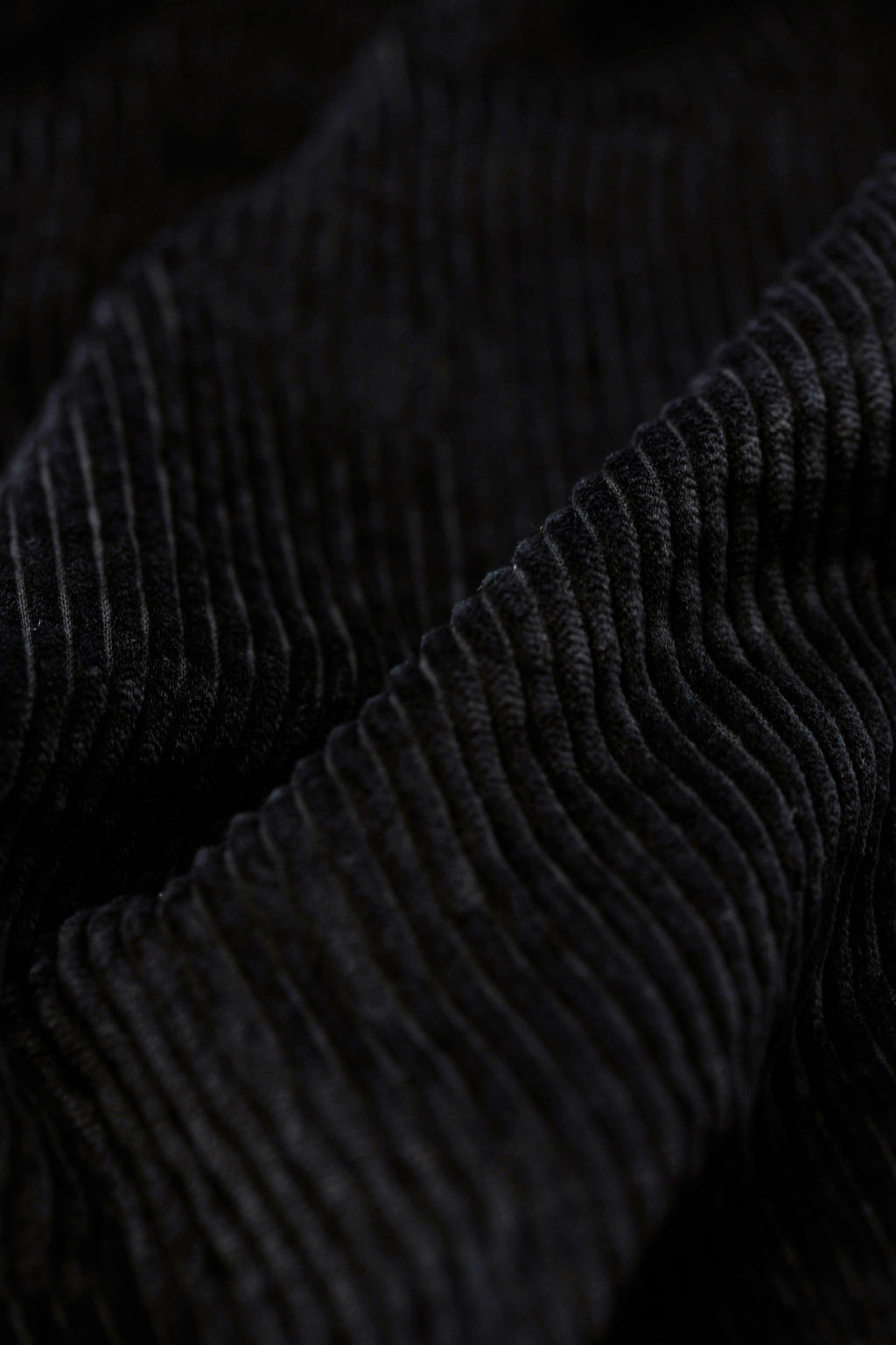 black skirt in corduroy