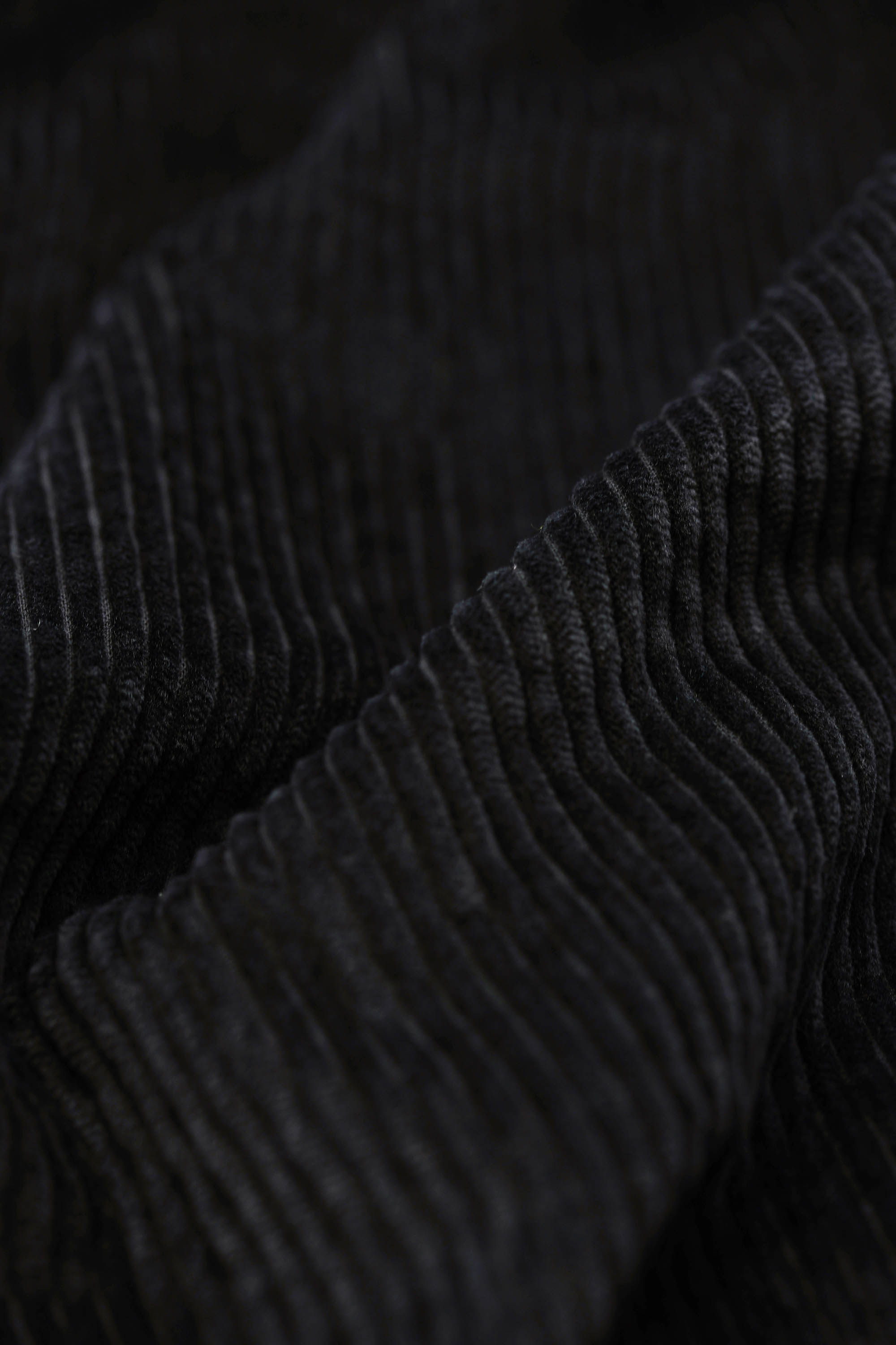black skirt in corduroy