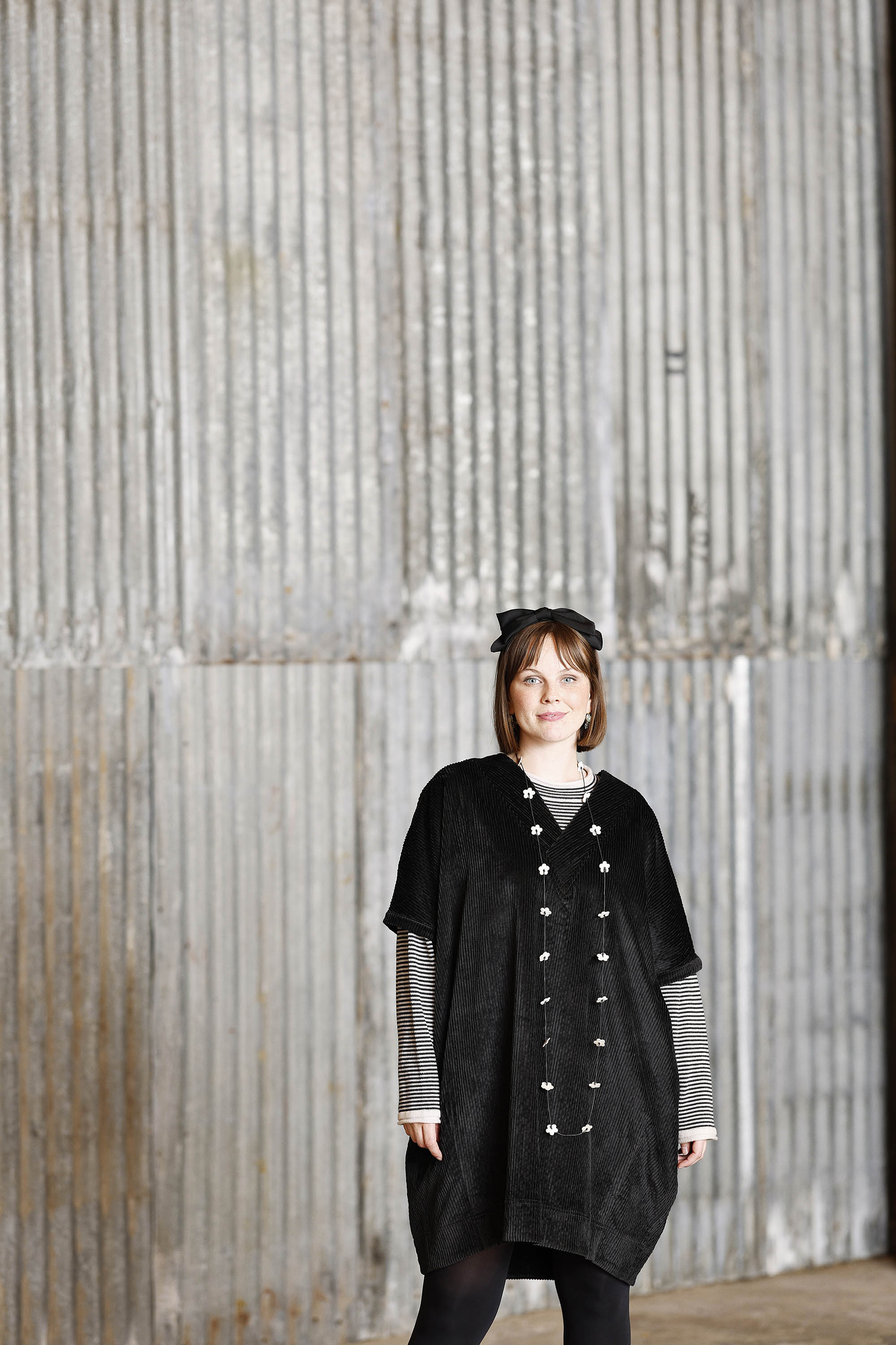 Svart oversize blus