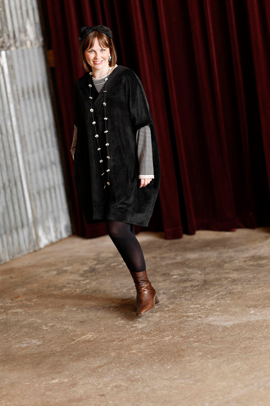 Svart oversize blus