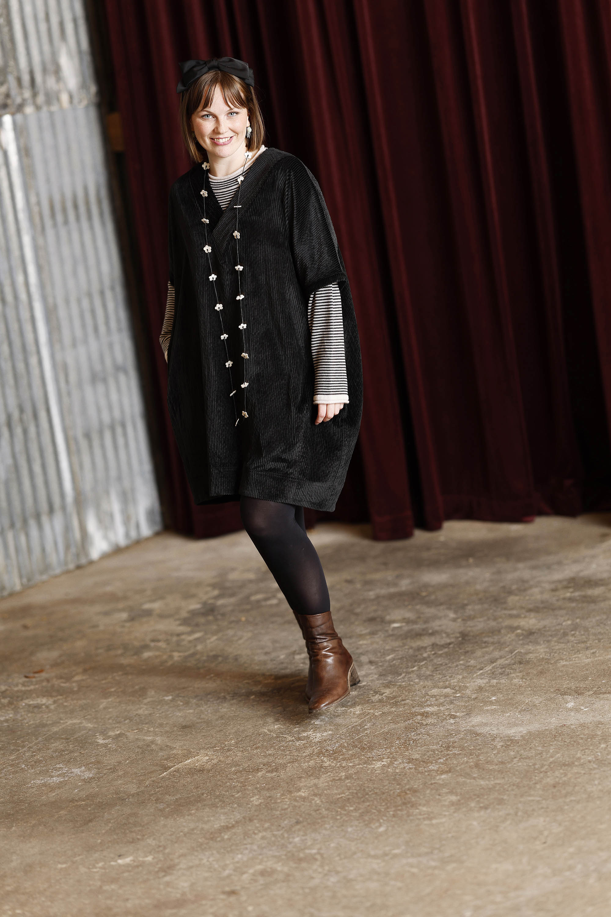 Svart oversize blus