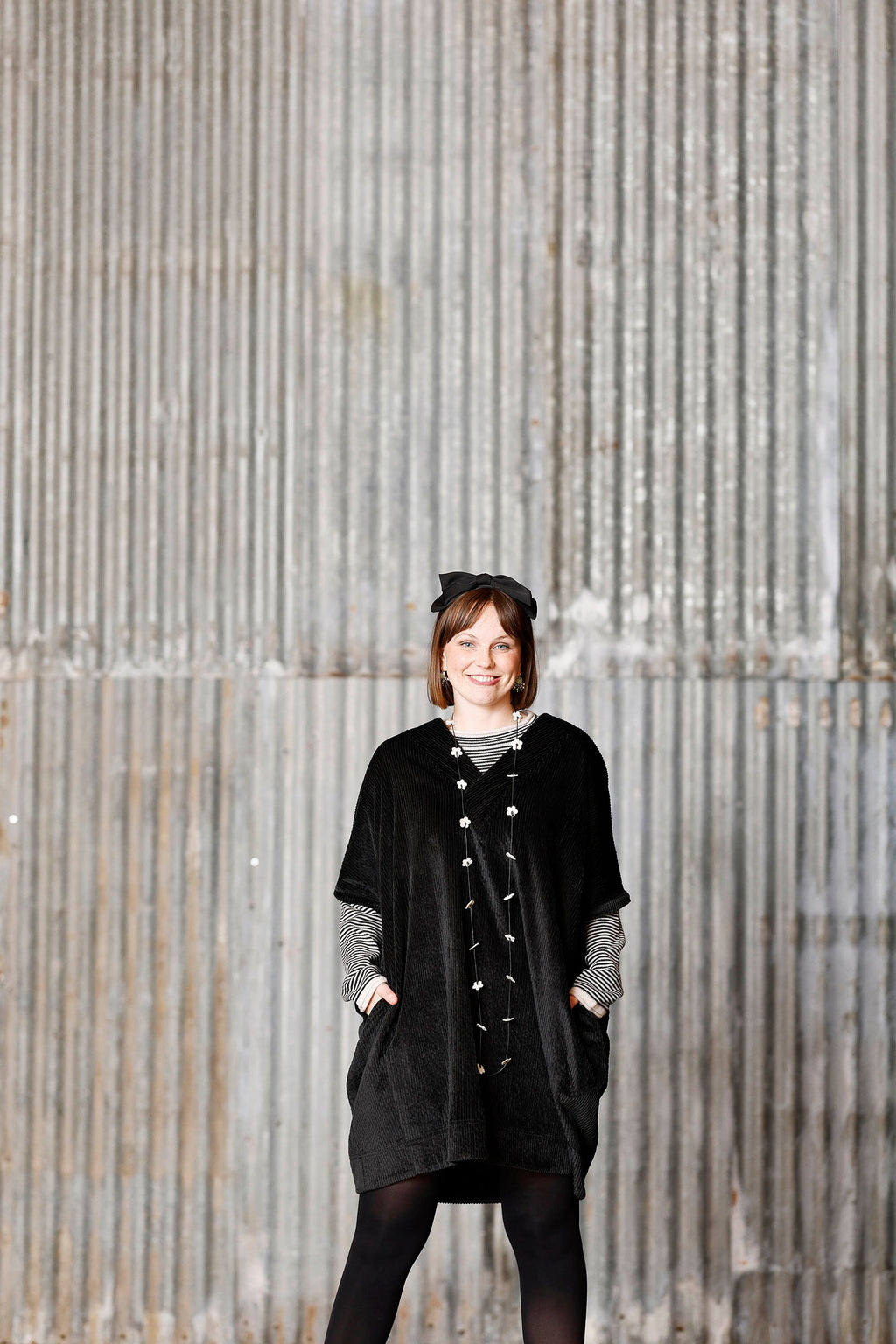 Svart oversize blus