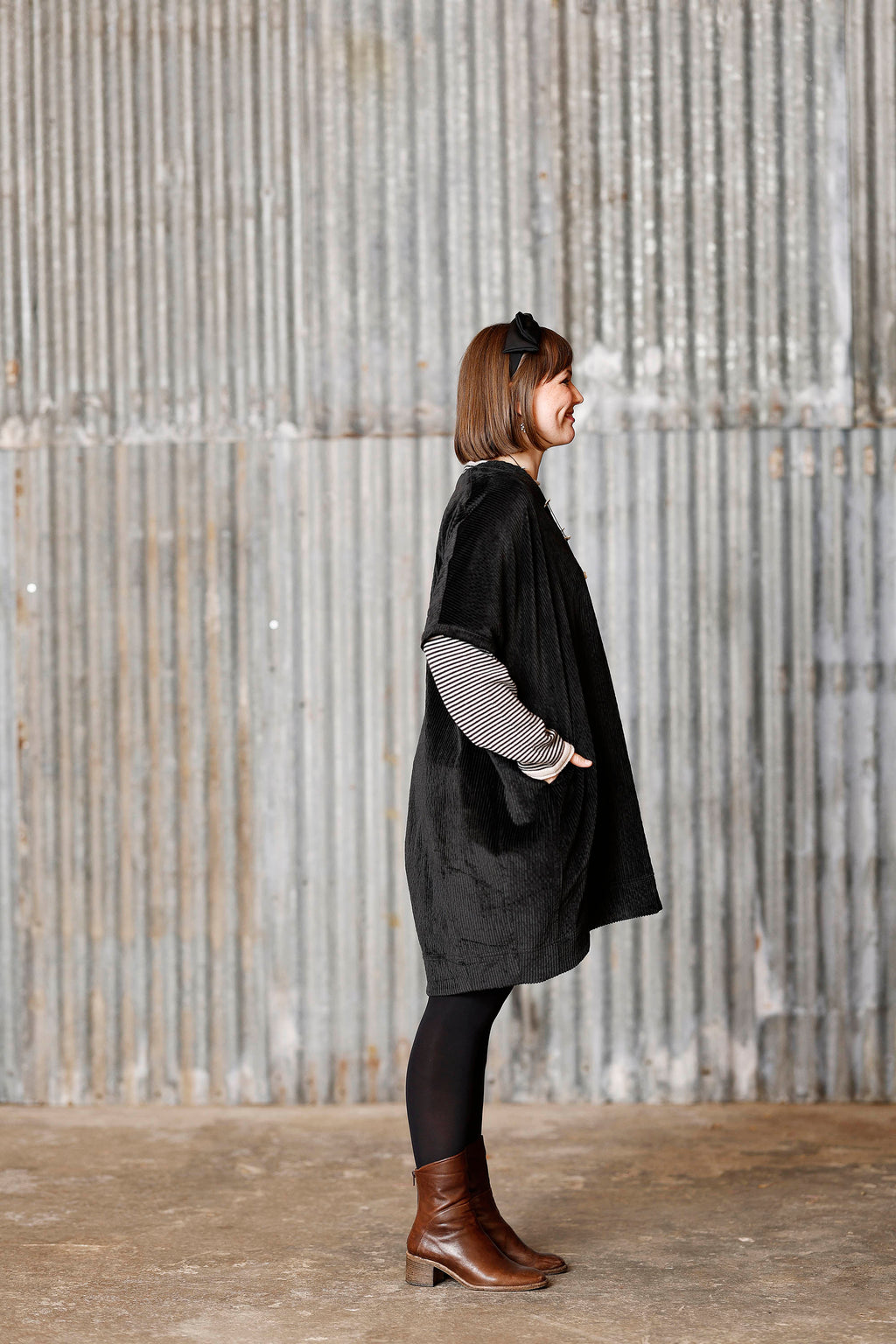 Svart oversize blus