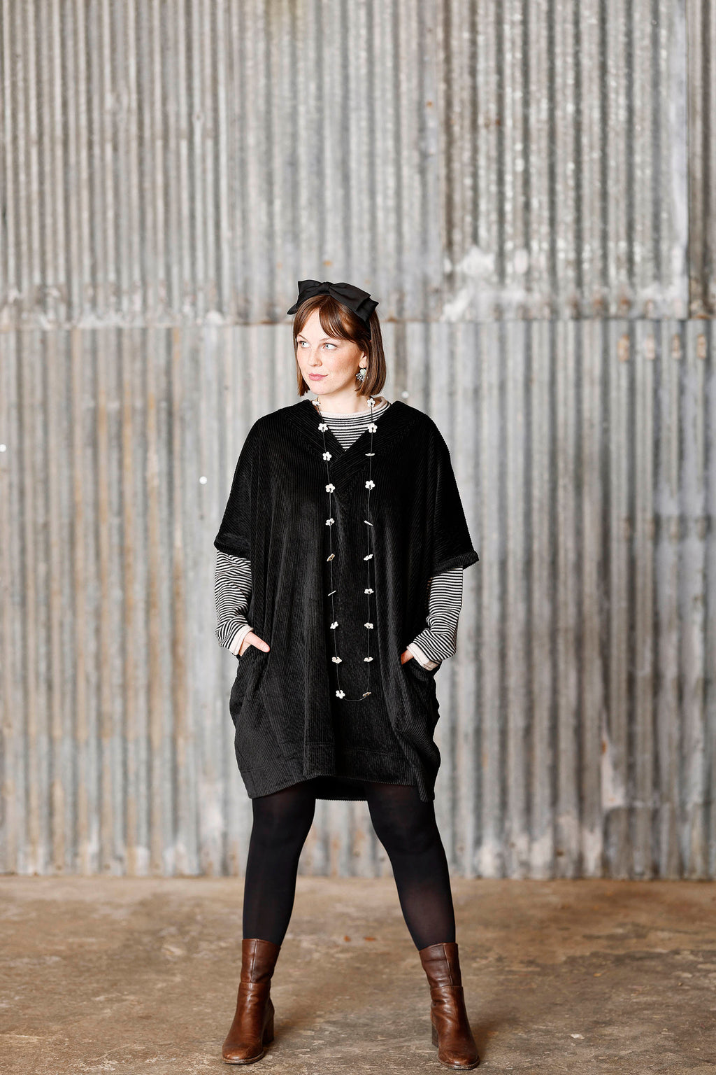 Svart oversize blus