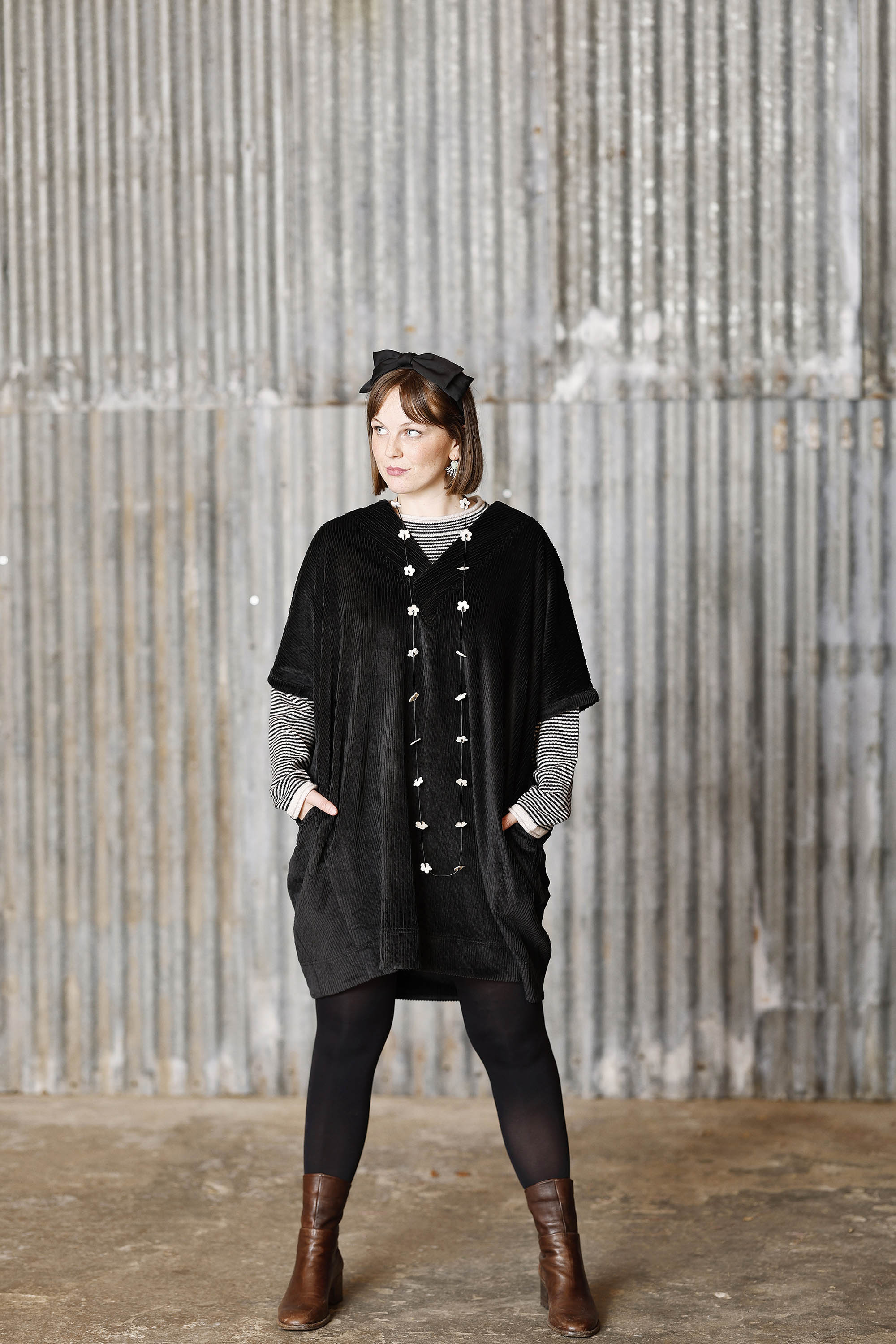 Svart oversize blus