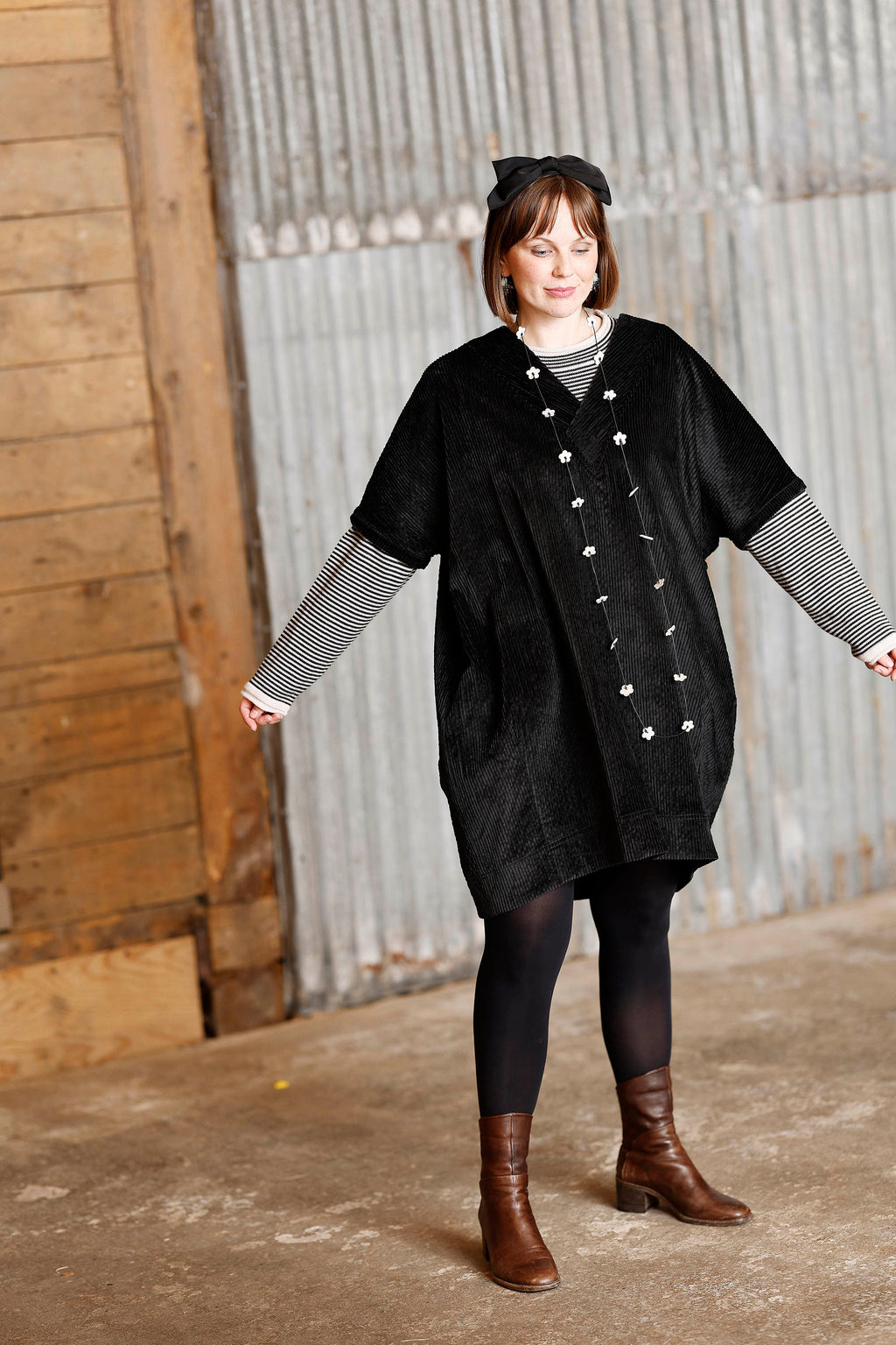 Svart oversize blus