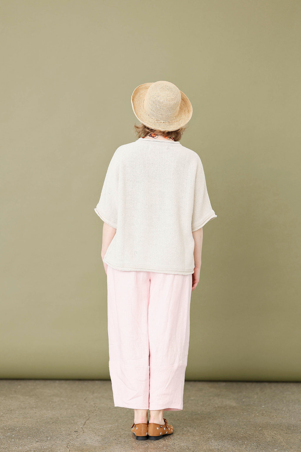 Kortærmet strik fra MUSE WEAR i Offwhite