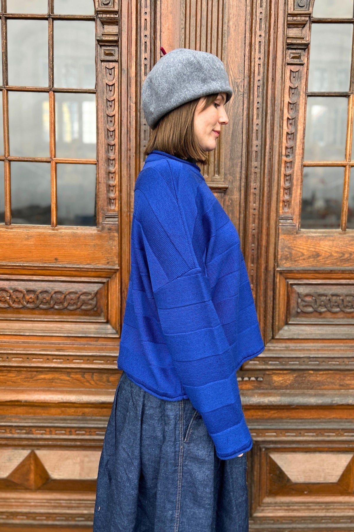 Langærmet  strik fra MUSE WEAR i Royal blue