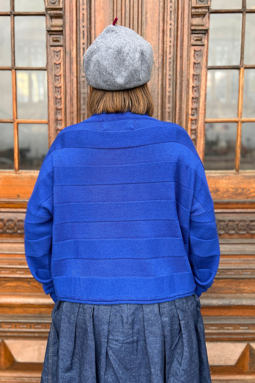 Langærmet  strik fra MUSE WEAR i Royal blue