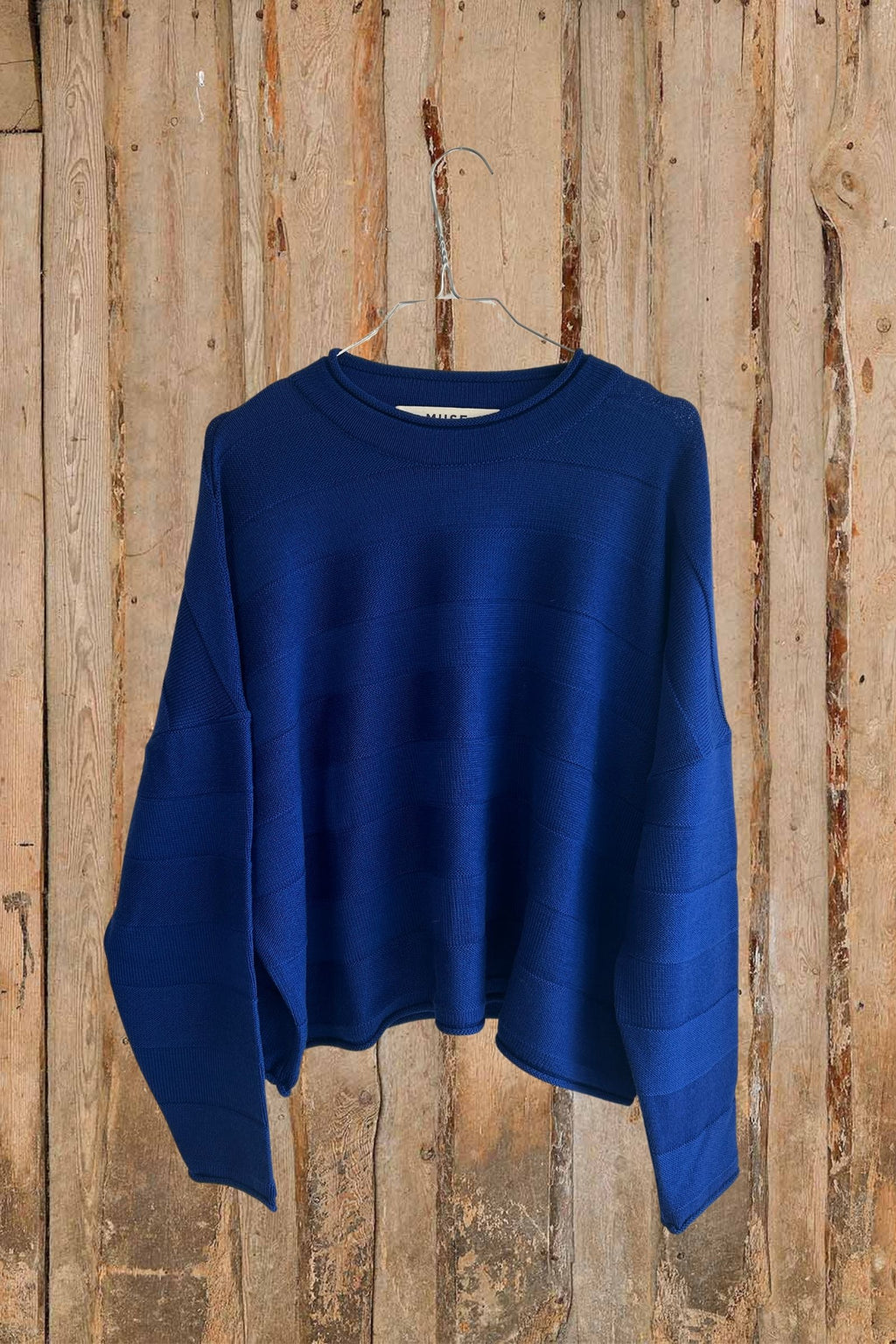 Langærmet  strik fra MUSE WEAR i Royal blue