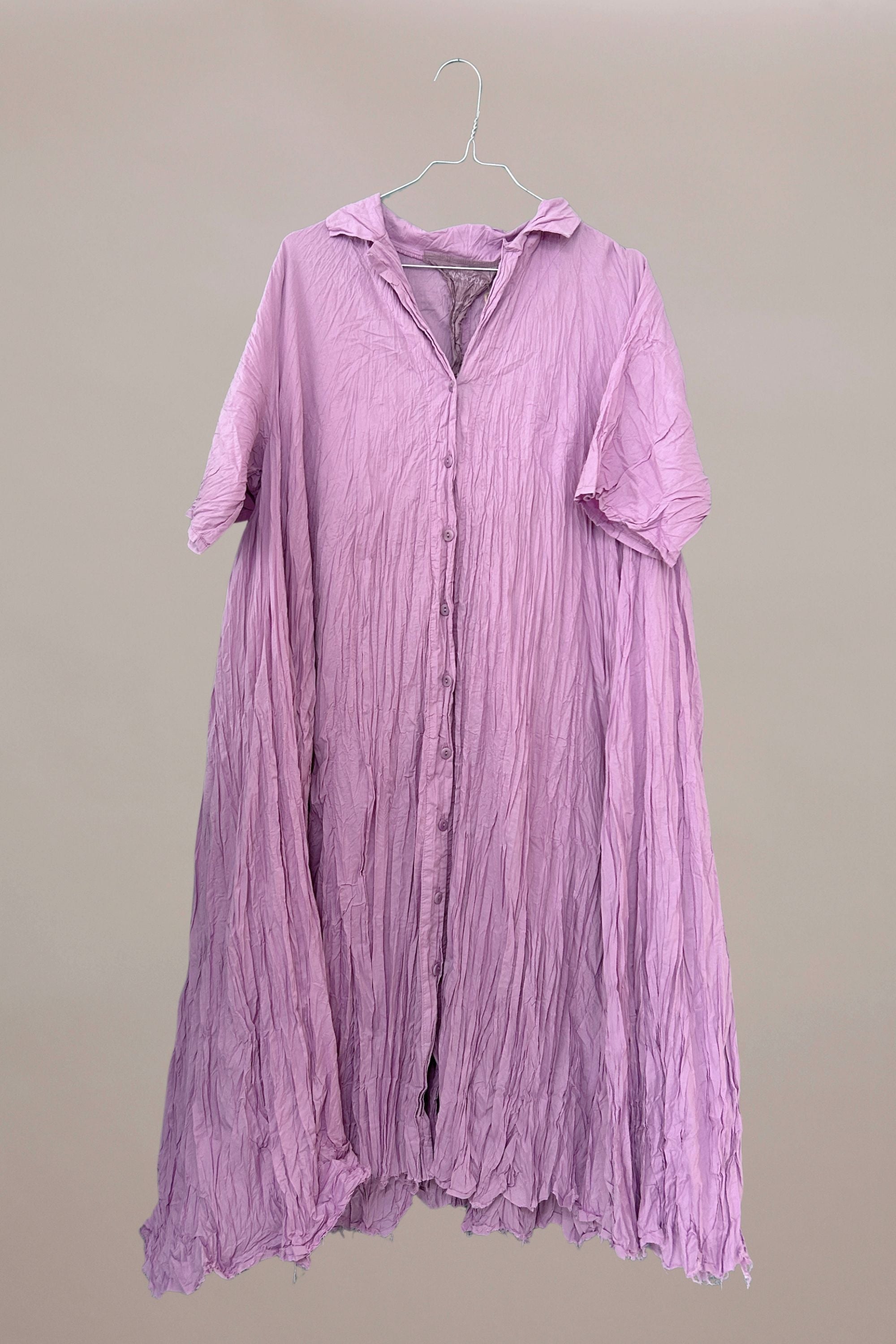 Skjortekjole med A-silhuet i syren