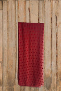 Burnt orange silk shawl with dots from privatsachen