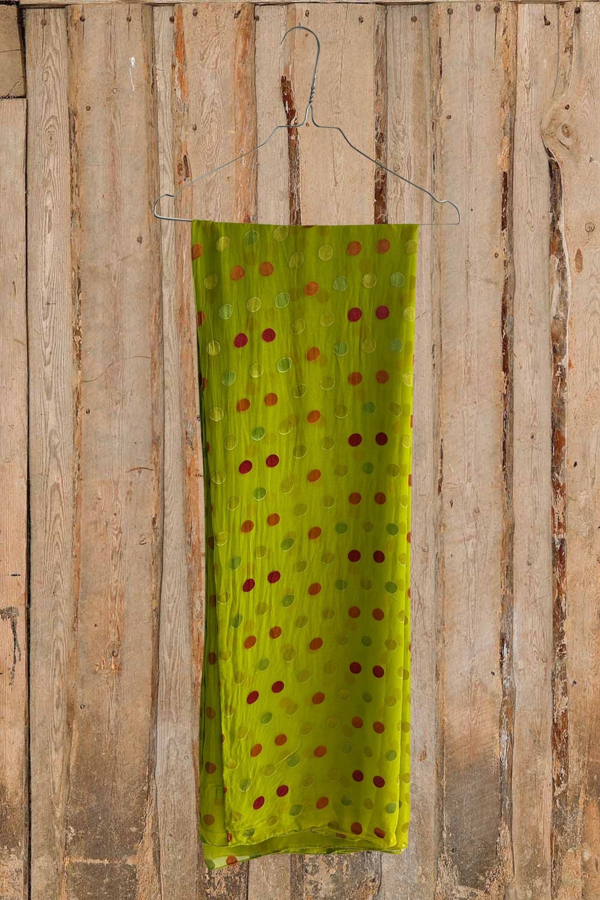 Yellow silk shawl with dots from privatsachen