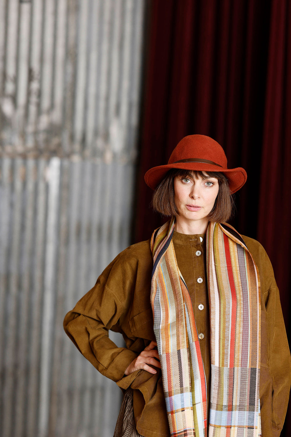 linen/silk scarf from Wallace#Sewell Mason Butternut