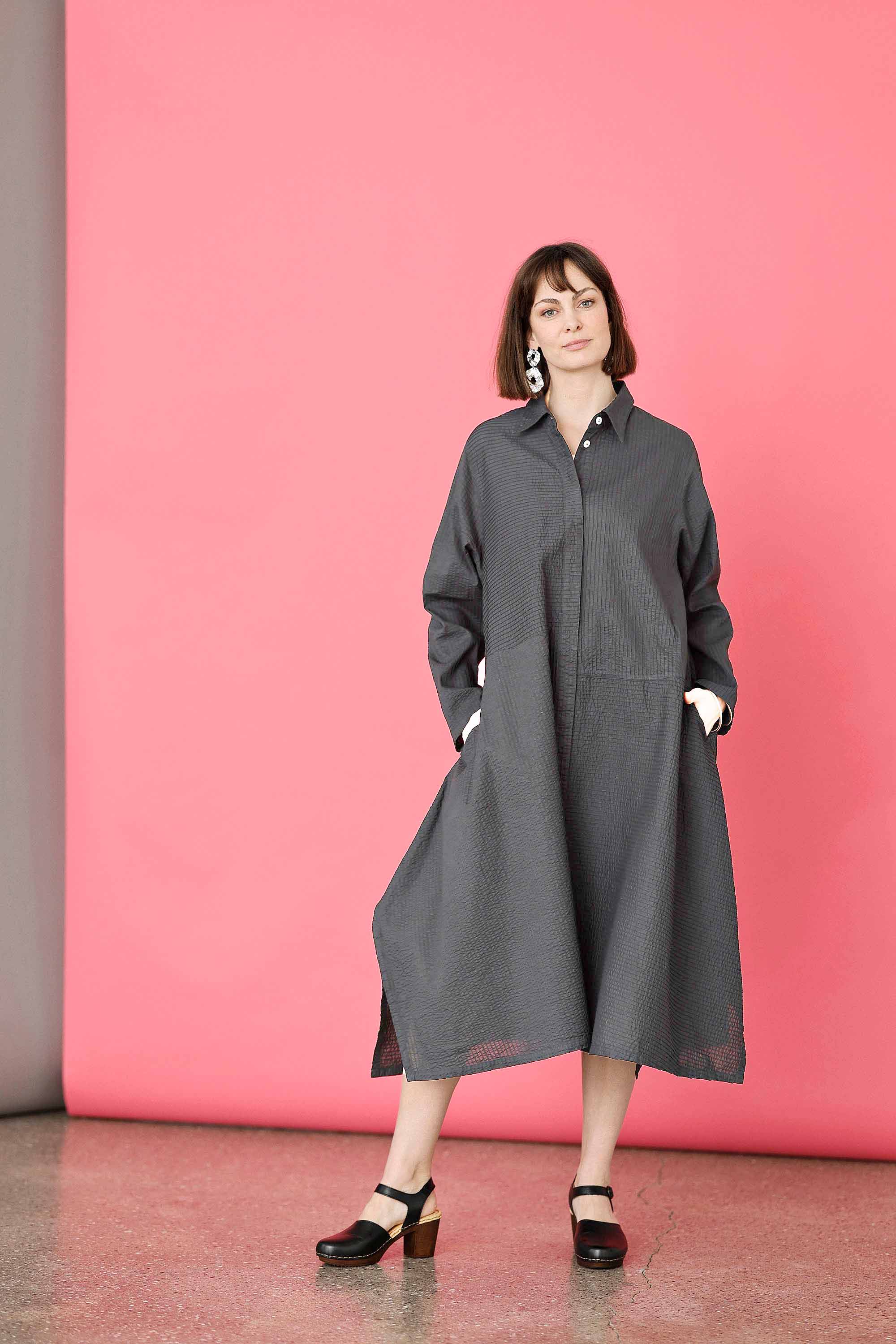 Grey exclusive YaccoMaricard shirt dress