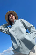 White YaccoMaricard shirt with asymmetric closure