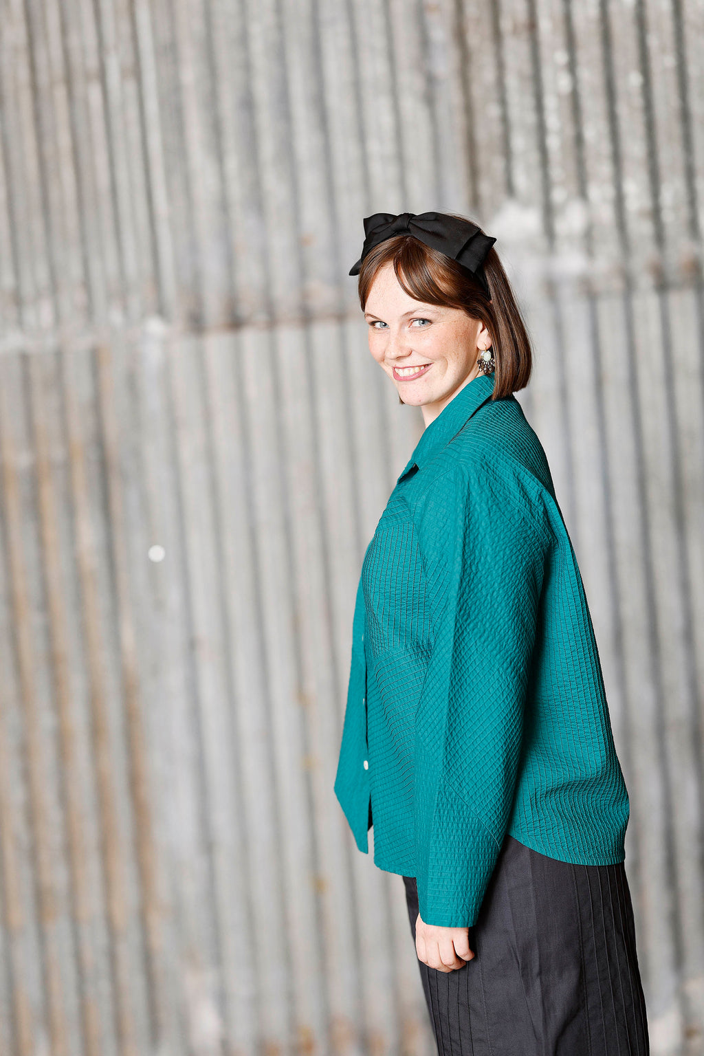 Feminin YaccoMaricard skjorte i farven Emerald